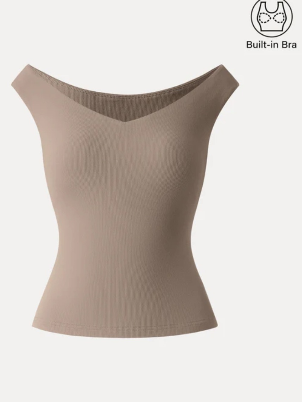 OGL | Plantive® Essential V-neck New Airy Bra Top Cork | Medium New with Tag